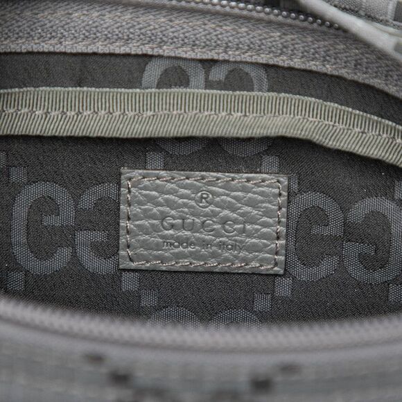 Gucci GG Nylon Waist Bag Body Bag 767934 Gray Nylon Leather Women's Gucci - Picture 5 of 7